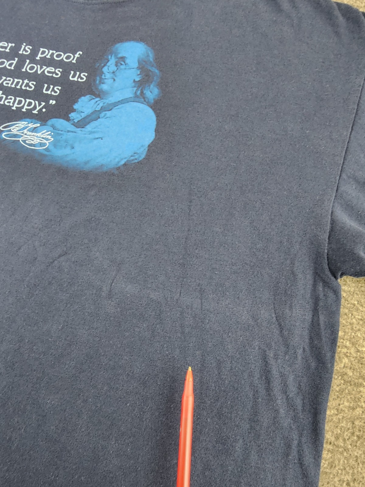 Ben Franklin Shirt Mens 2XL Beer Is Proof That God Loves Us And Wants Adult A59 gallery