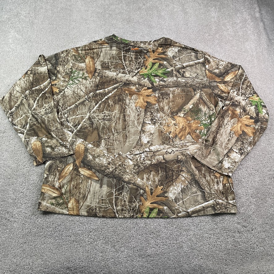 Habit Shirt Mens 2XL Brown Realtree Edge Camo Performance Hunting Scent Factor gallery