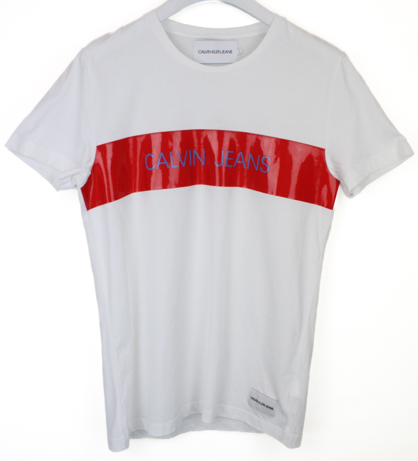 CALVIN KLEIN JEANS T-Shirt Mens M (MEDIUM) Logo Crew Neck Short Sleeve gallery