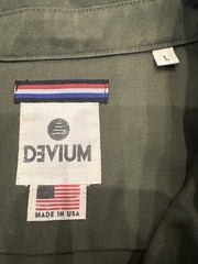 Devium Riveter Canvas/twill Snap Button Shirt, Mens Large, Army Green