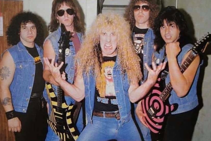 Twisted Sister Neon Group Cage Photo Men's T Shirt Metal Band Music Merch gallery