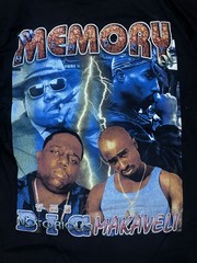 Vintage 1990’s Biggie & Tupac Memorial Please Stop The Violence Hip Hop Rap Tee