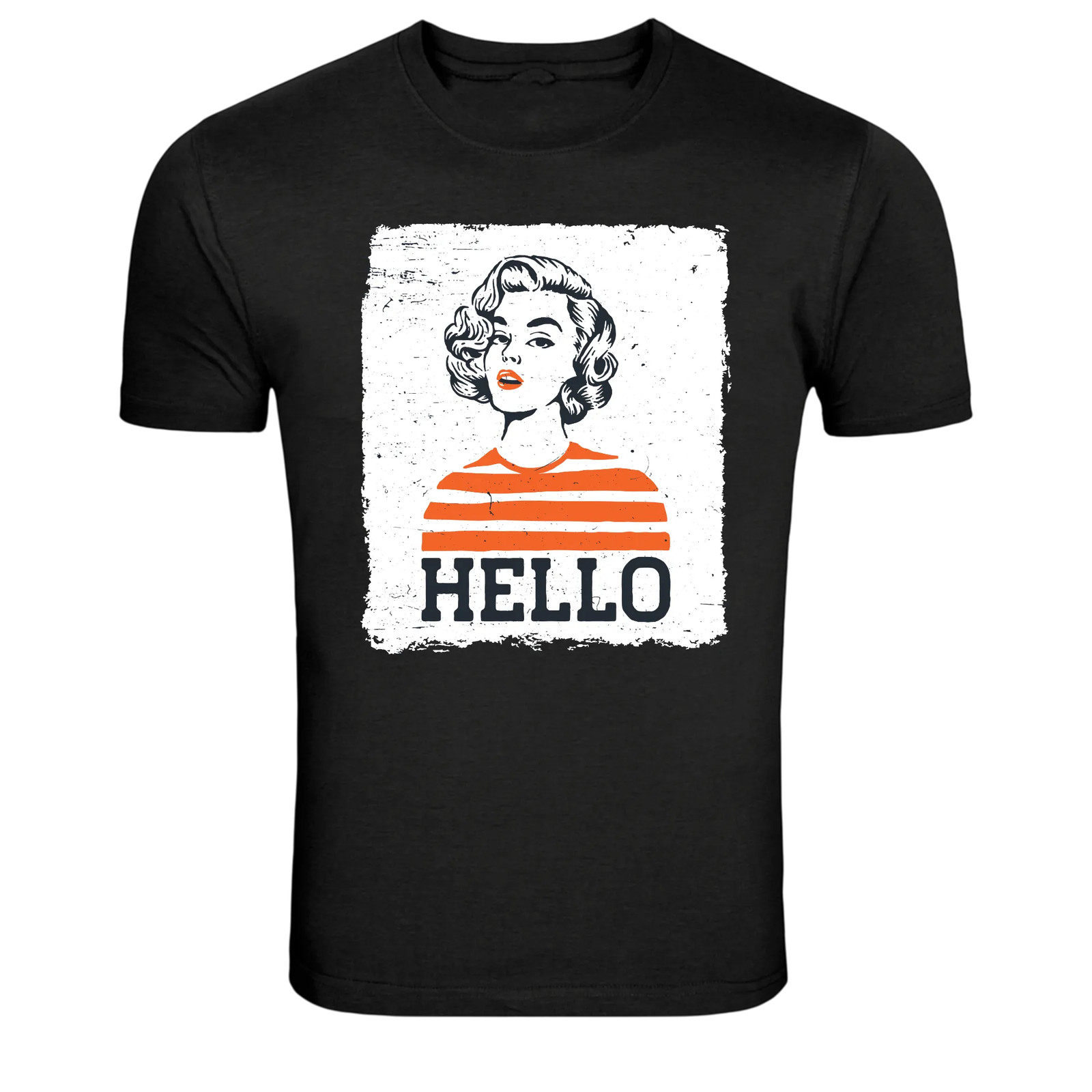 Retro Hello Girl Vintage Pop Art Graphic T Shirt gallery
