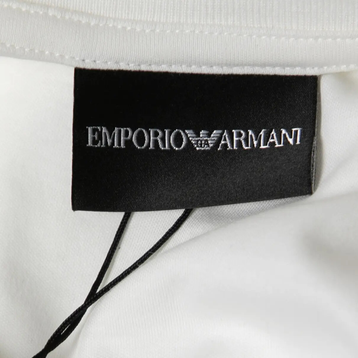 Emporio Armani White Men's cotton T-Shirt Round Neck,Size M*L*XL*XXL*3XL gallery