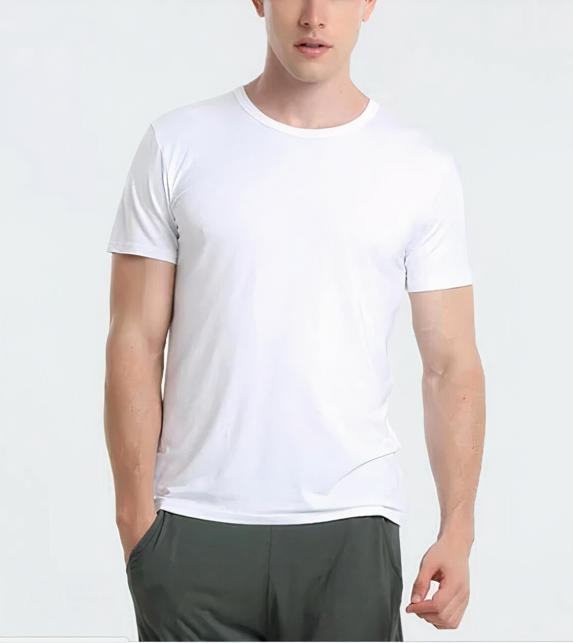T-Shirt Cotton Bamboo Soft Lightweight Undershirt Summer Breathable Plain Gym gallery