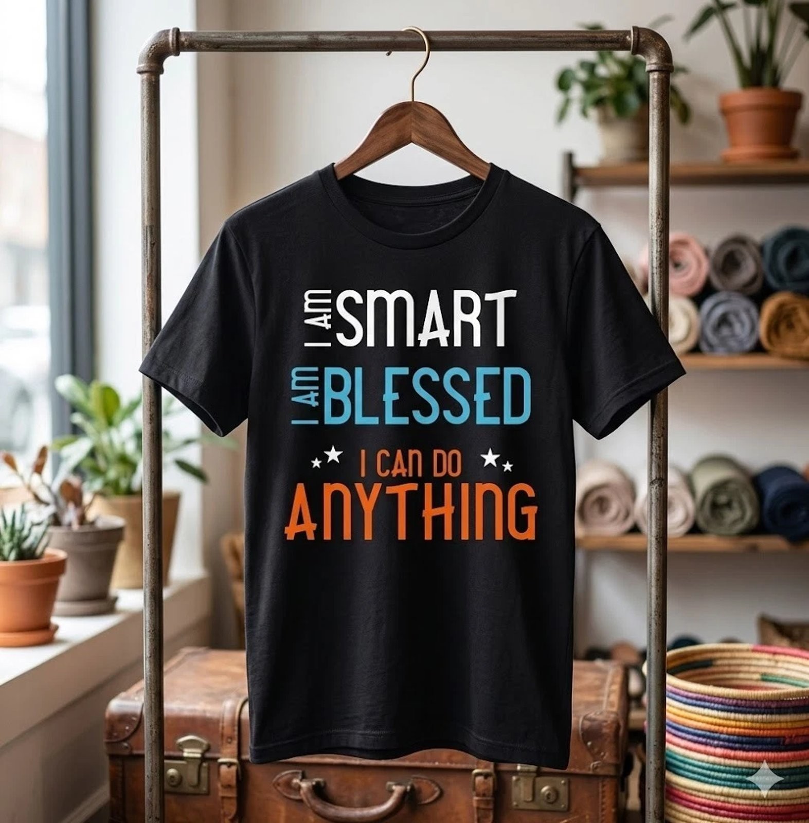 I Am Smart Blessed Motivational Positive Quote Shirt gallery