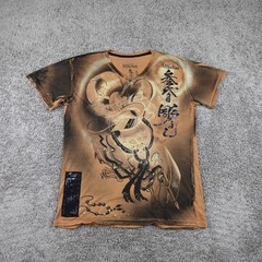 Affliction Heroes & Demons By Horiyoshi III Mens Large Y2K AOP Graphic Print