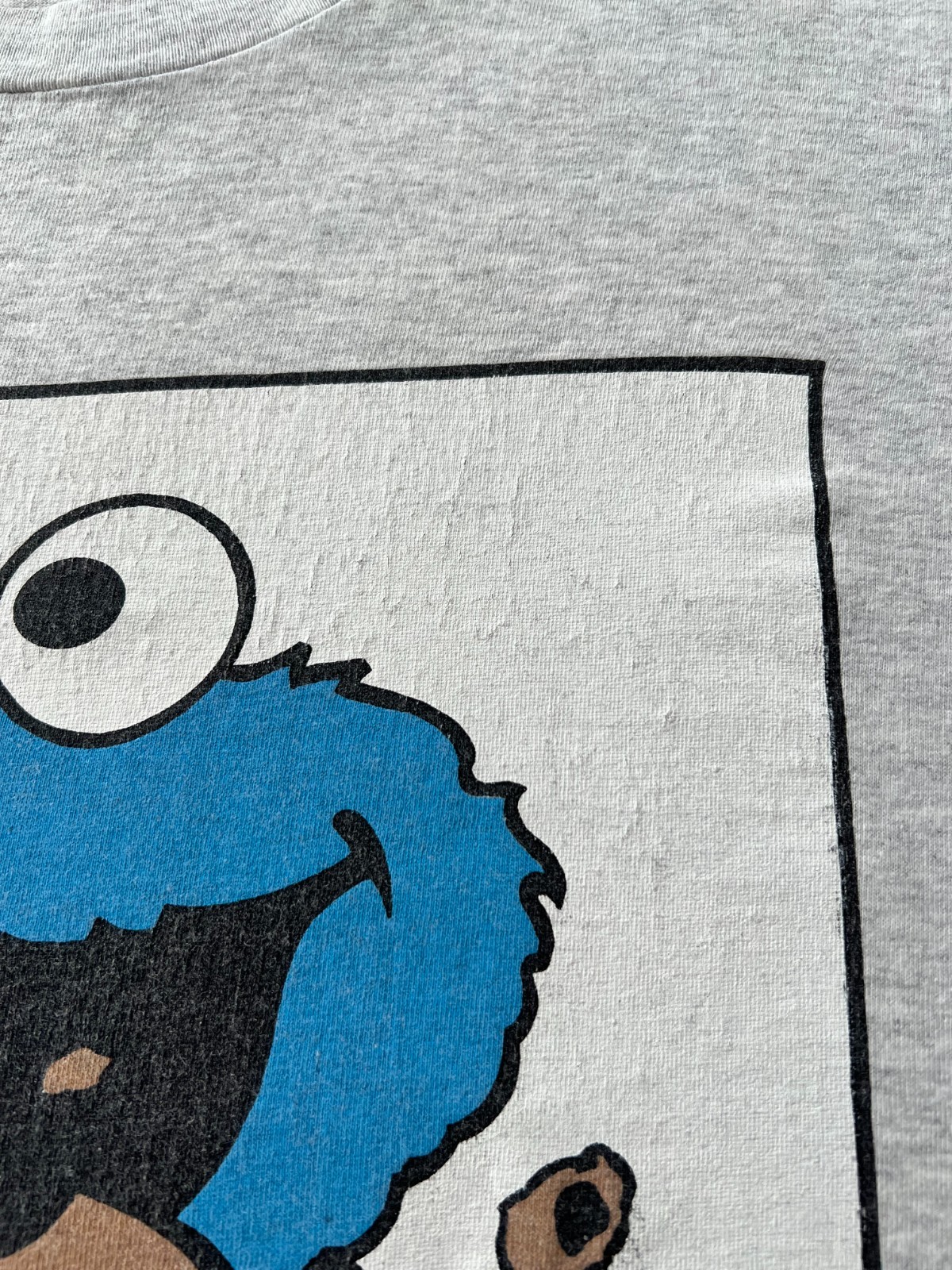Vintage 90s Jim Henson Cookie Monster Sesame Street Muppets Gray T-shirt Sz XL gallery