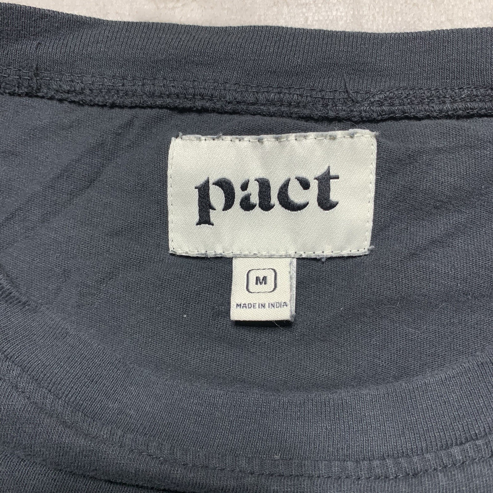 Pact Pocket T Shirt Mens M Black Organic Cotton Linen Thin Sustainable gallery