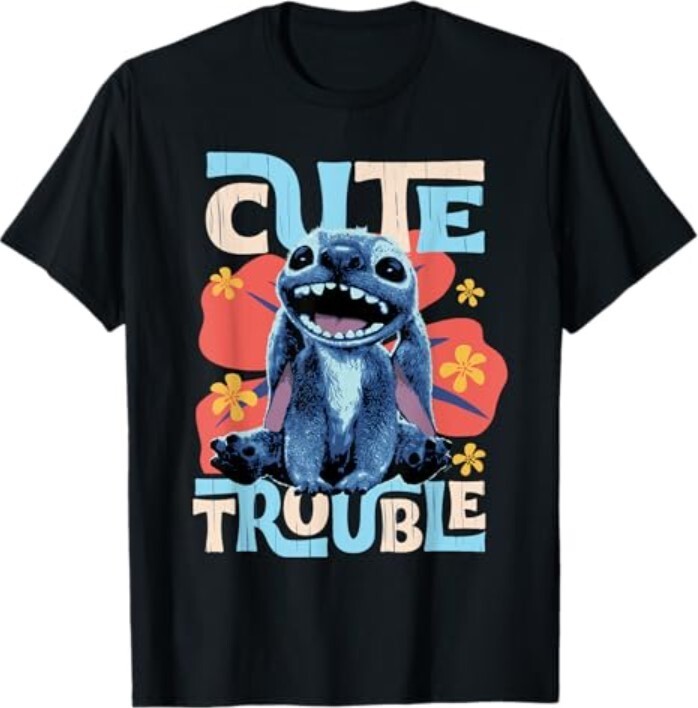 Disney Lilo & Stitch Live-Action Movie Cute Trouble Stitch T-Shirt