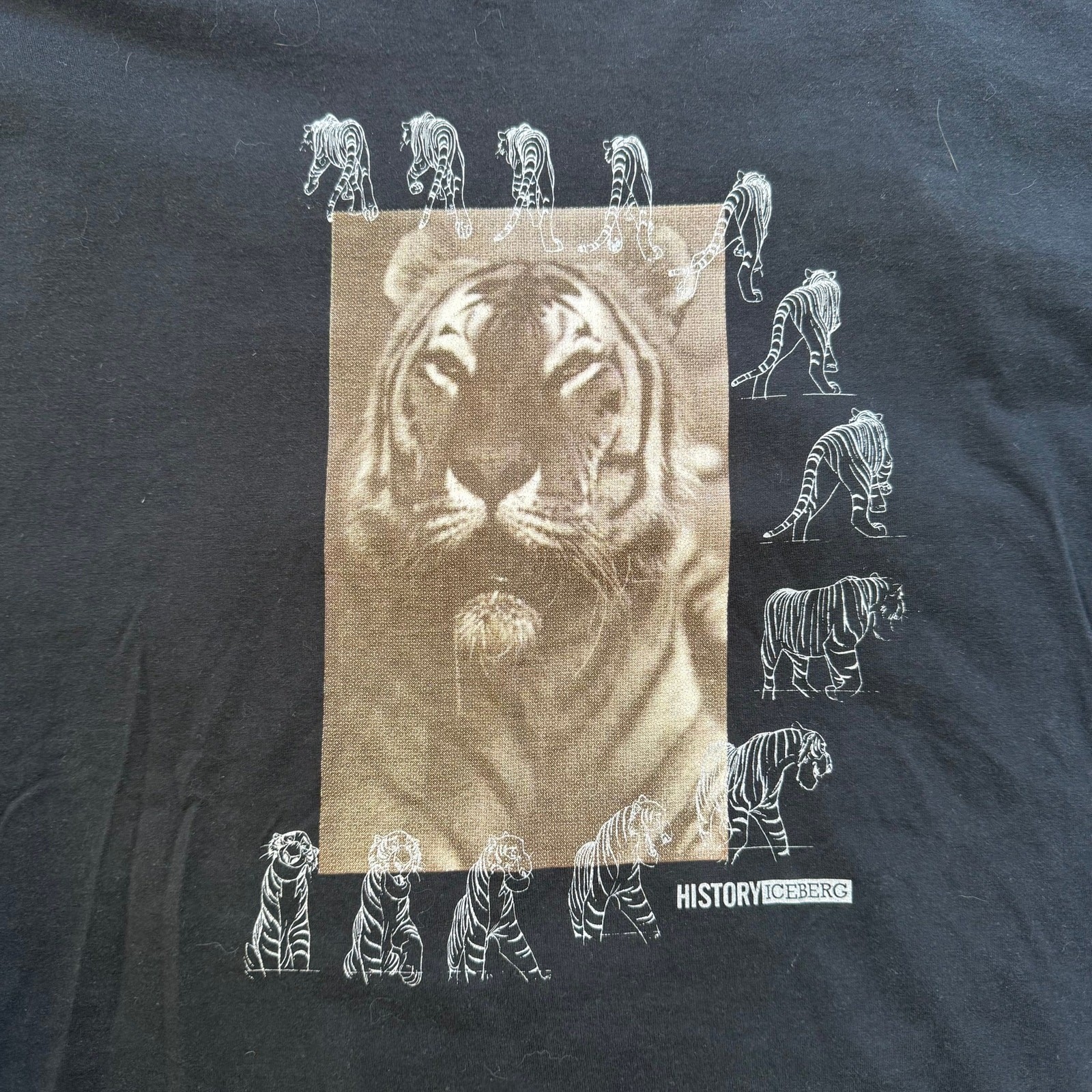 Vintage History Iceburg x Disney Jungle Book Shere Khan T-Shirt Size XXXL Tiger gallery