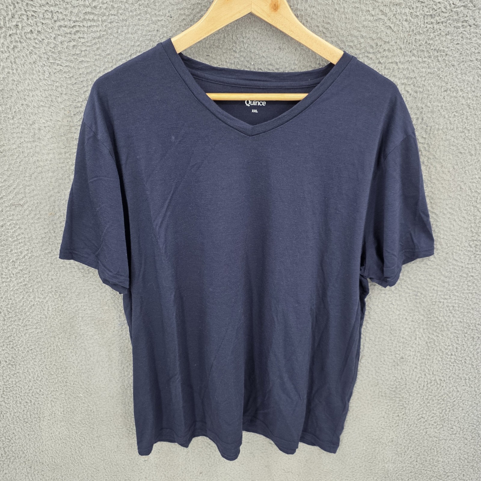 Quince Shirt Mens 2XL Blue Merino Wool V Neck Base Layer gallery