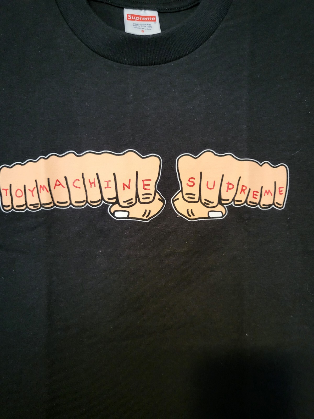 Supreme x Toy Machine Fist Tee SS24 Size Small Black gallery