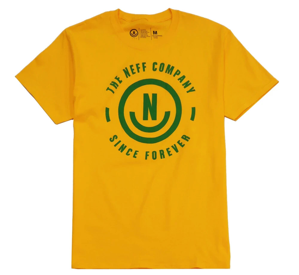 NEFF Men's Forever Yellow Short Sleeve Logo T-Shirt NEW XL gallery