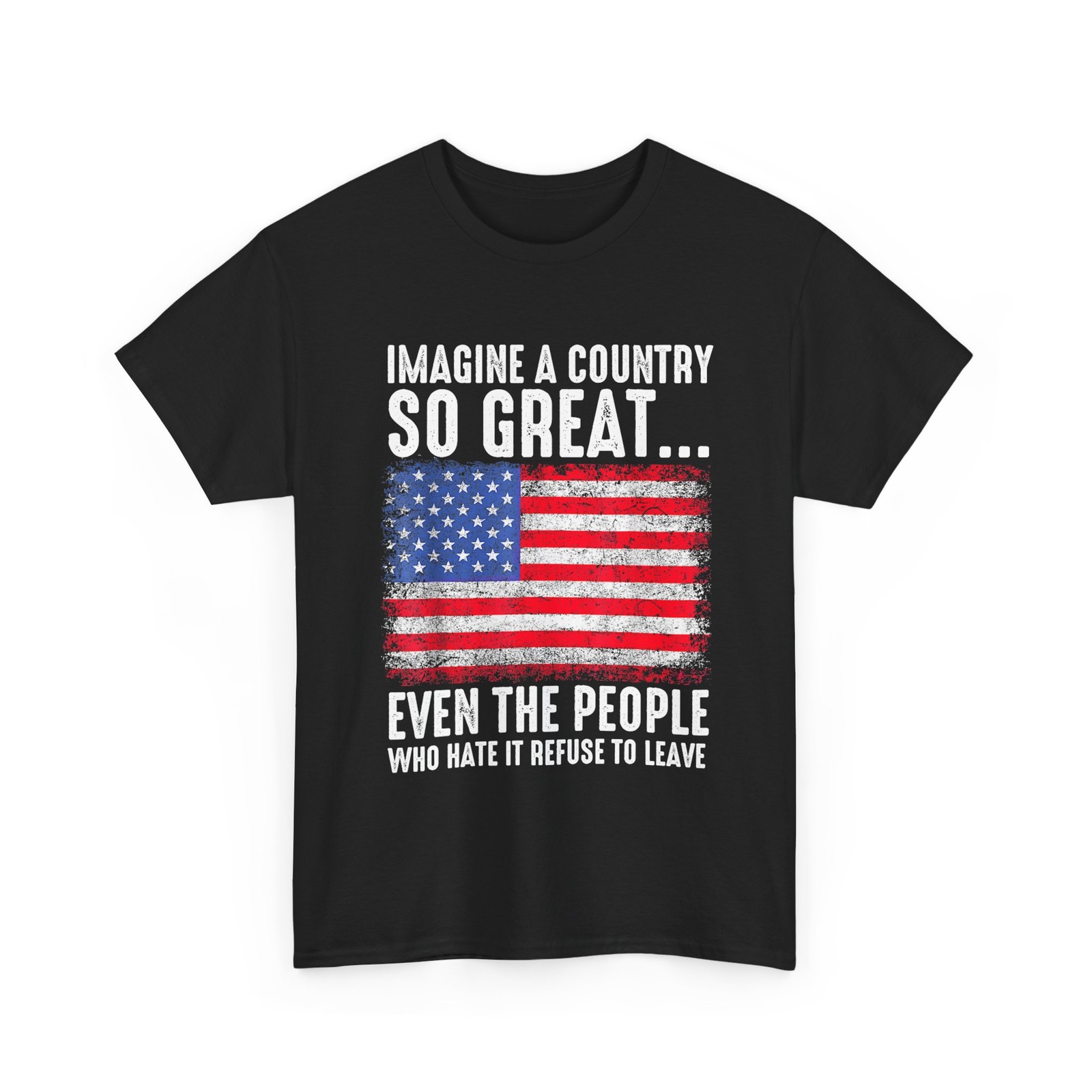 Imagine A Country So Great Shirt, Patriotic USA Flag Quote T-Shirt gallery