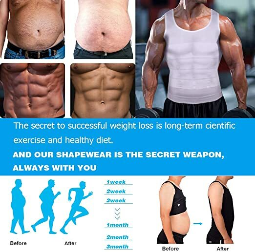 Men Abs Tummy Control Slimming Body Shaper Undershirt Male Mesh Tank Top Vests gallery