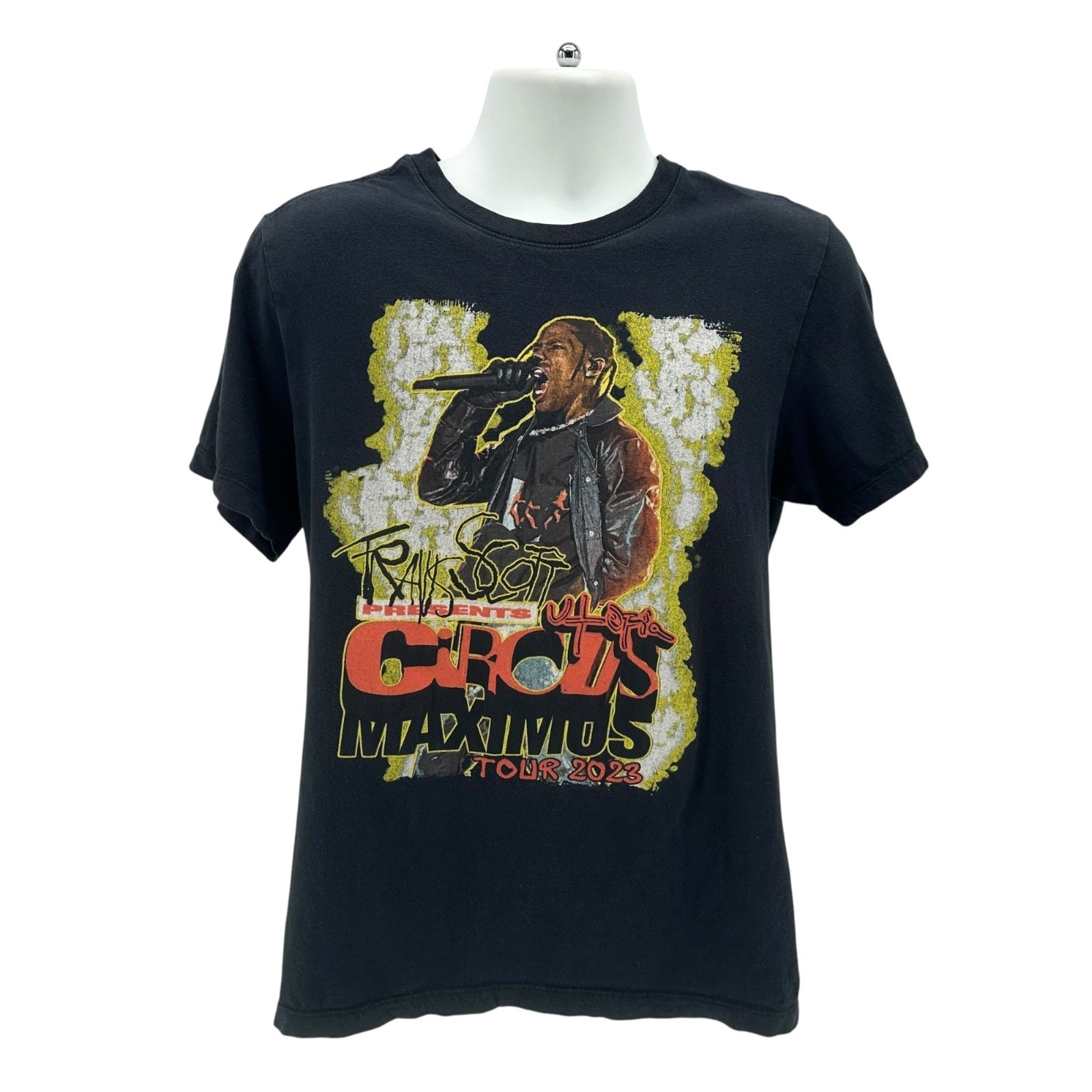 Travis Scott Mens Medium Shirt Utopia The Circus Maximus Tour 2023 Black Graphic