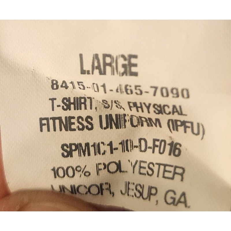 US Army PFU T‑Shirt – Gray – Size Large – Physical Fitness Uniform gallery