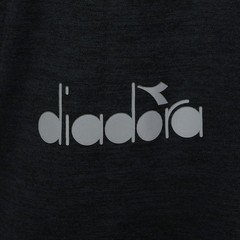diadora Tech Run Crew Neck Short Sleeve Athletic T-Shirt Mens Black Casual Tops