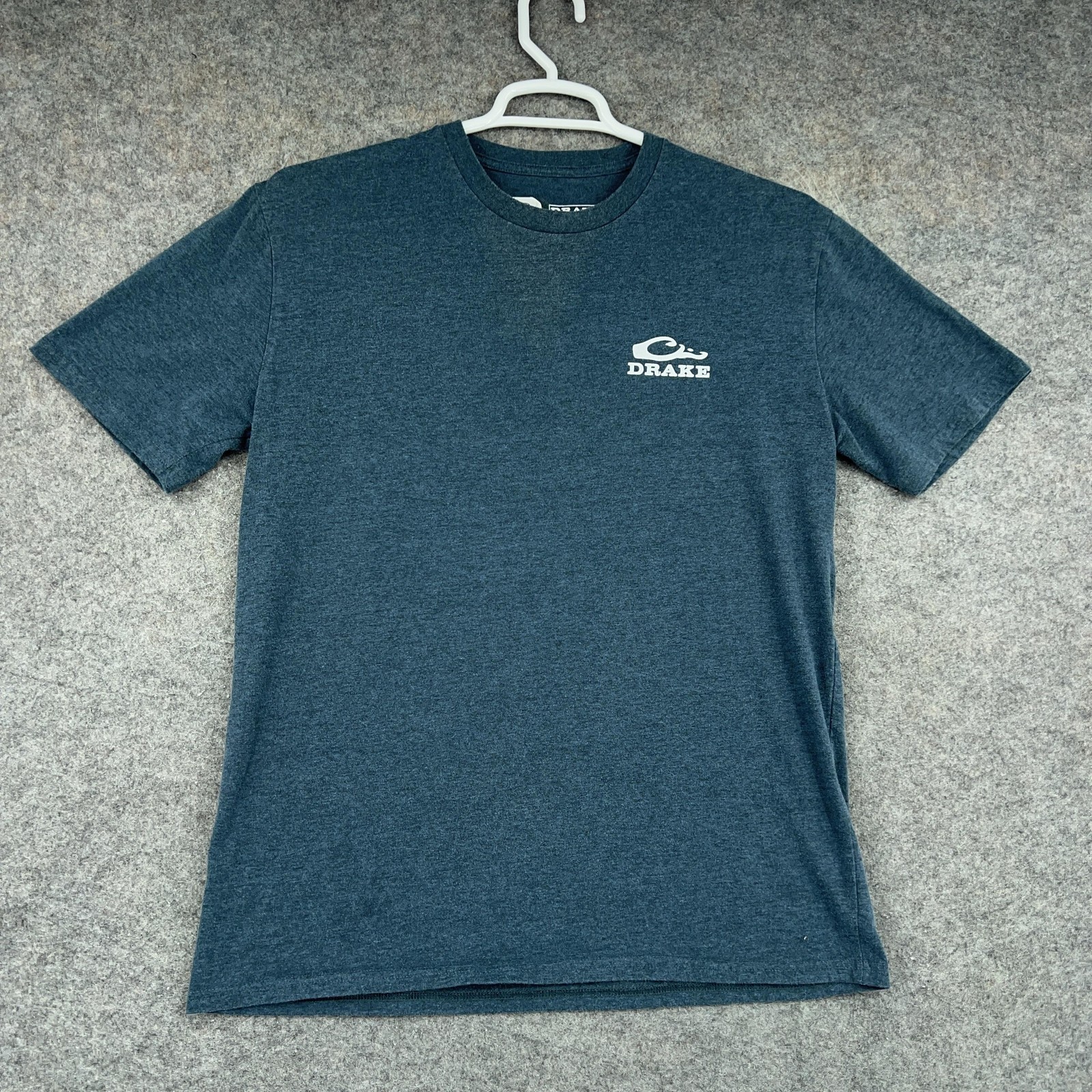 Drake Shirt Mens Large Blue Waterfowl Dog Graphic Tee Tagless Hunting Outdoor