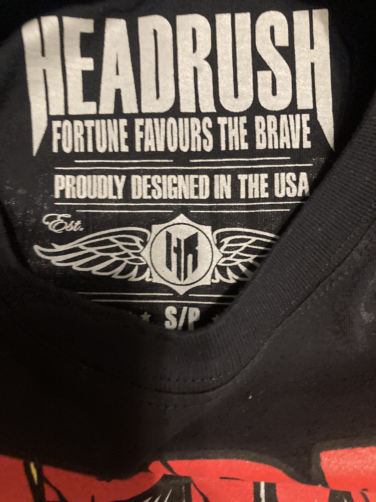 HeadRush Carlos Condit T-Shirt NBK - Small Signed Fortune Favors The Brave gallery