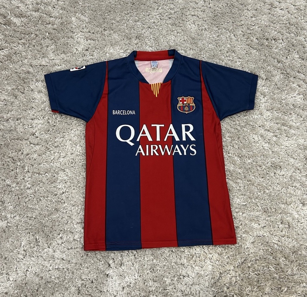 FC Barcelona Qatar Airways Remini Soccer Jersey gallery