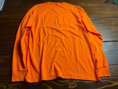 JERZEES Shirt, Mens Size Large, Orange, HUNT WISCONSIN, Hunting Top, Long Sleeve