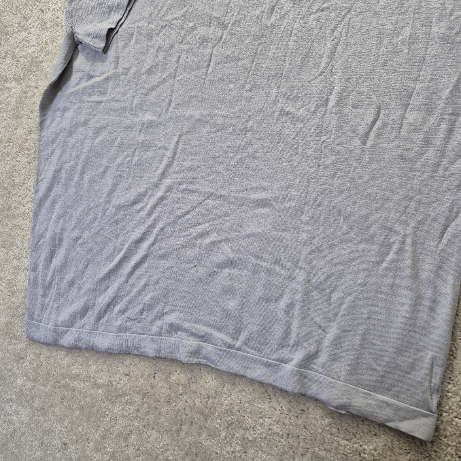 Collars & Co Cotton Silk T Shirt Mens 3XL Gray Comfort Knit Stretch Luxury Beach gallery