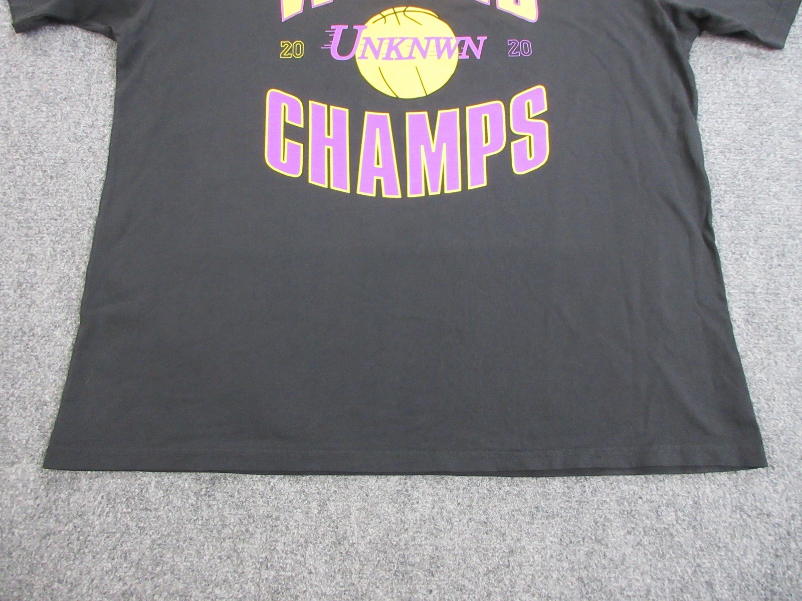 UNKNWN World Champs Shirt Mens XL Basketball 2020 Tee Made USA Black Purple Yell gallery