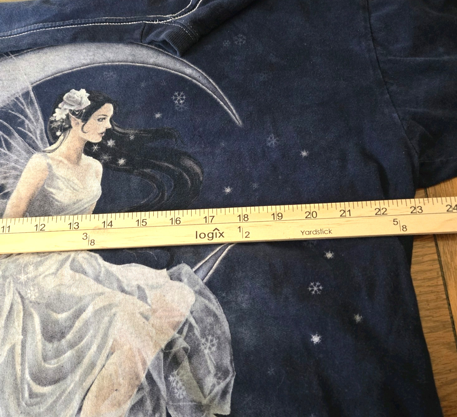 VTG The Mountain Moon Fairy Elf T-shirt Adult 2X Blue Tie-Dye Pixie Fairycore gallery
