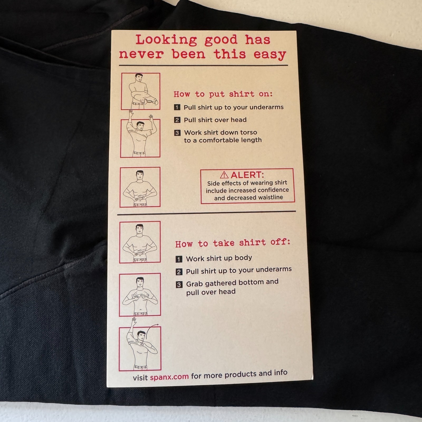 SPANX Men's Zoned Performance Black Crew Neck Under Shirt size XL (46-48) NWOT gallery