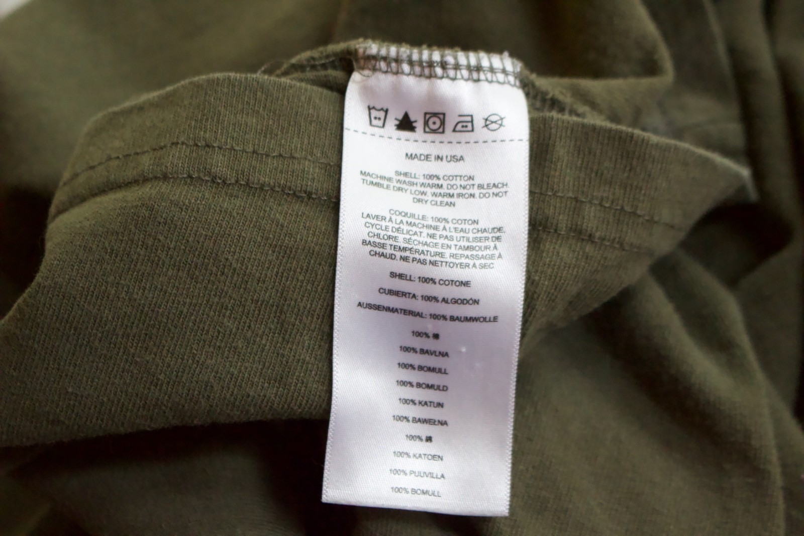 Filson Olive Green Cotton Crewneck Long Sleeve Shirt- Made in the USA gallery