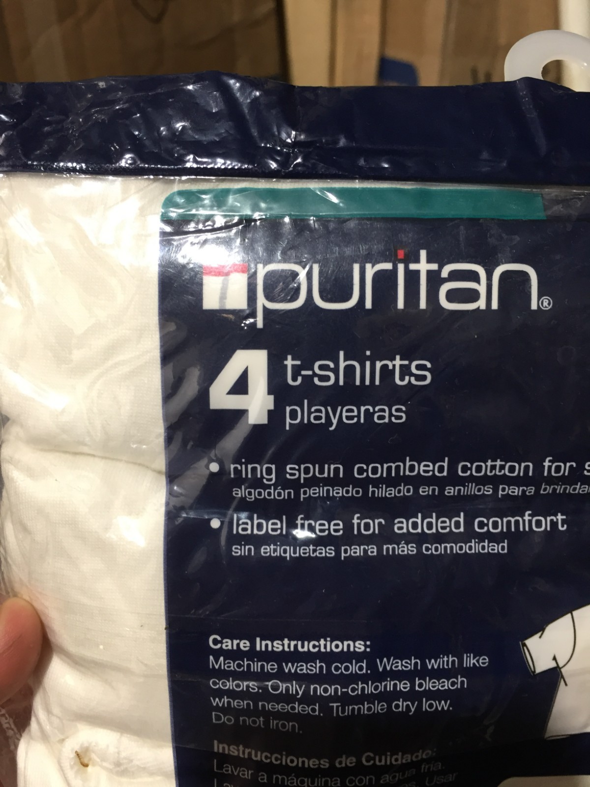 NEW 4 Pack Puritan T Shirts Mens M Medium White Short Sleeve Ring Spun 114WH WH gallery