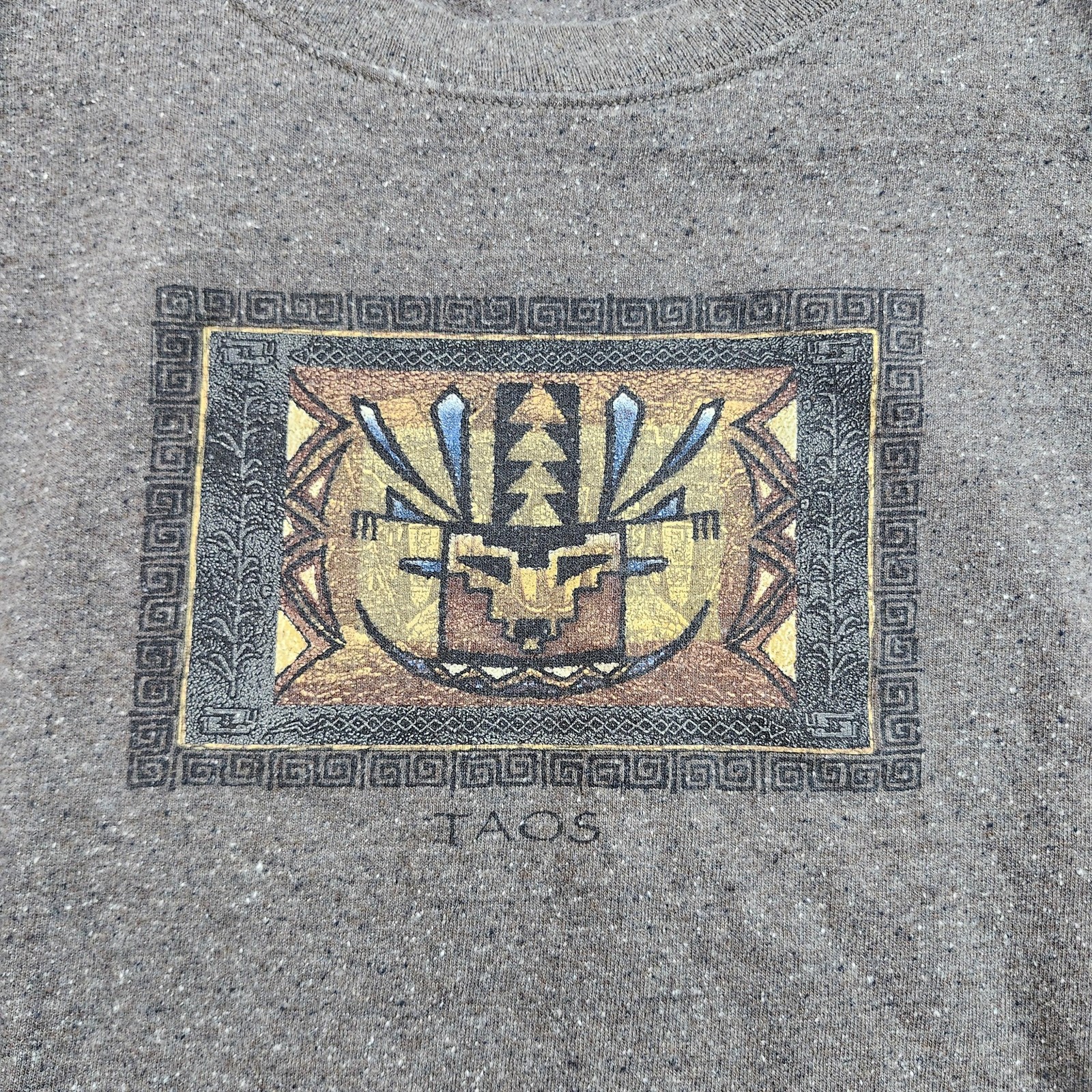 Vintage Eco Mountain Shirt Mens Large Brown Taos Southwestern Graphic Tee gallery