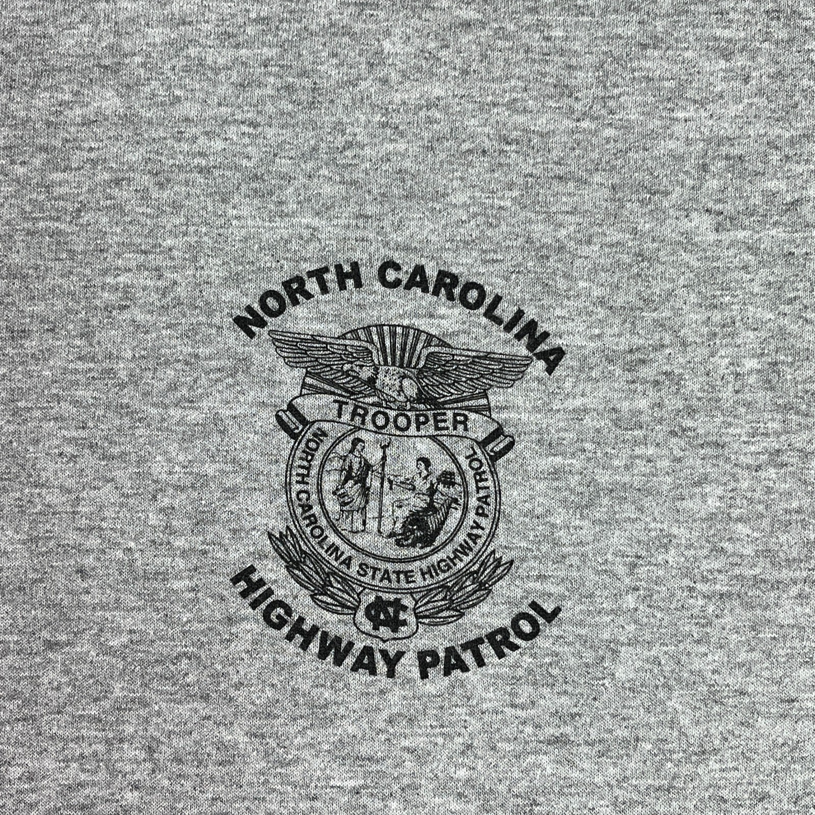 Augusta Sportswear Mens L Gray Ringer T Shirt NC Highway Patrol Graphic gallery