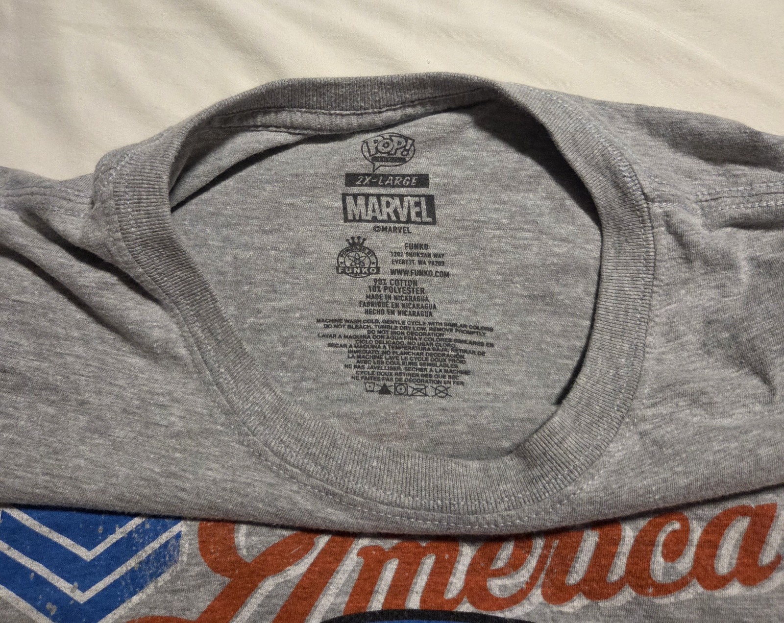 Funko Pop! Marvel Captain America First Avenger Gray Graphic T-Shirt 2XL gallery