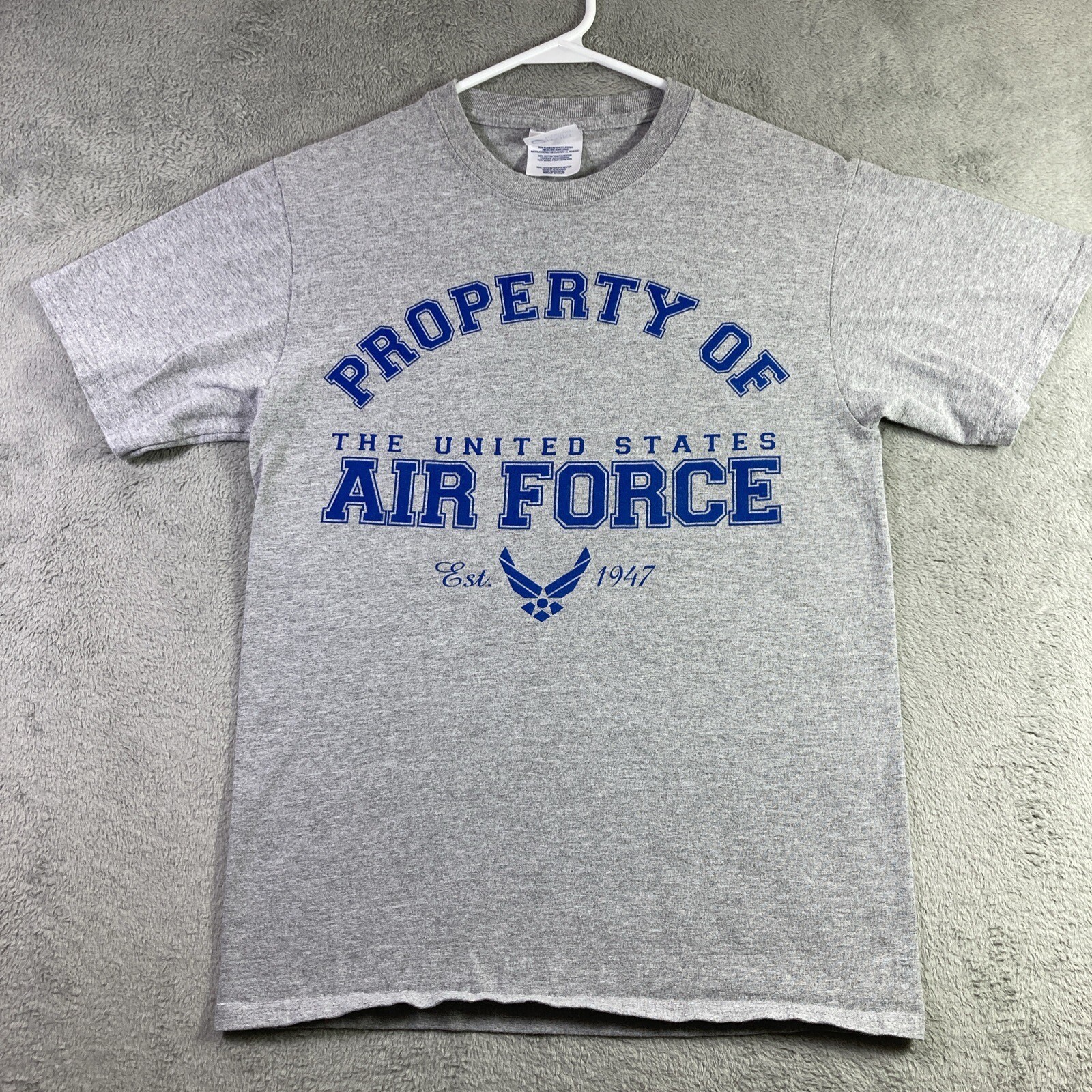 United States Air Force Shirt Adult Small Gray Blue Graphic Tee Double Sided