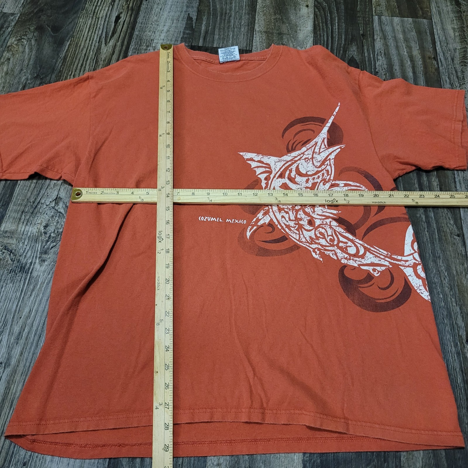 Vintage Cozumel, Mexico Shirt Adult XL Tribal Marlin Sword Fish Deep Sea Fishing gallery