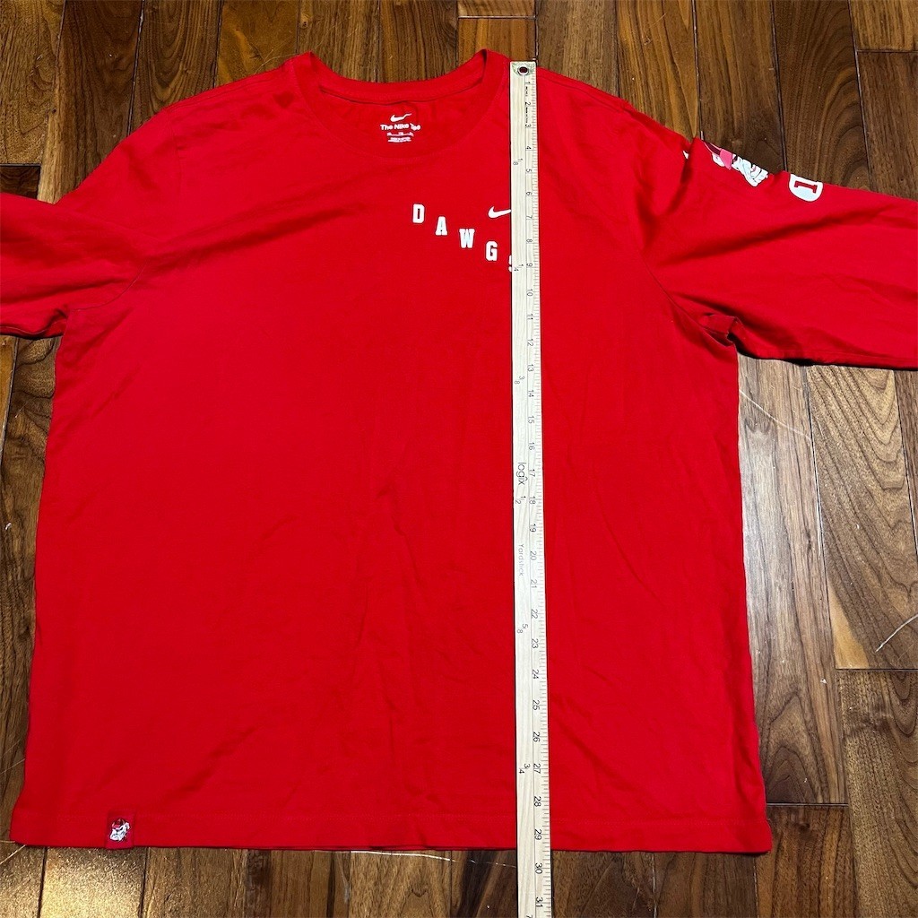 Nike Georgia Bulldogs DAWGS Mens Long Sleeve Crewneck T-Shirt Red 2XL gallery