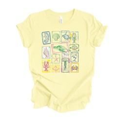 Beach Stamps Collage Comfort Tee Preppy Sea Ocean