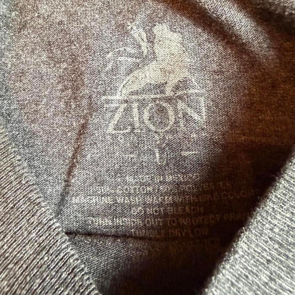 Zion Jimi Hendrix Graphic T-Shirt Charcoal Grey Unisex Rock Band Tee Size L gallery