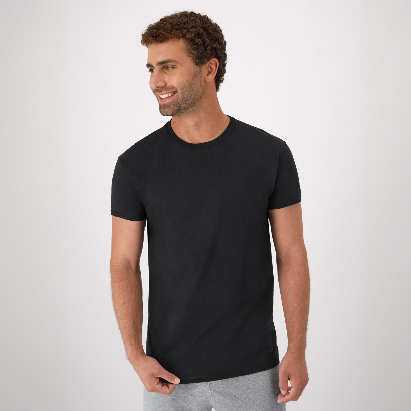 Hanes T-Shirt 6-Pack Men's ComfortSoft TAGLESS Crewneck Short Sleeve Tee Value gallery