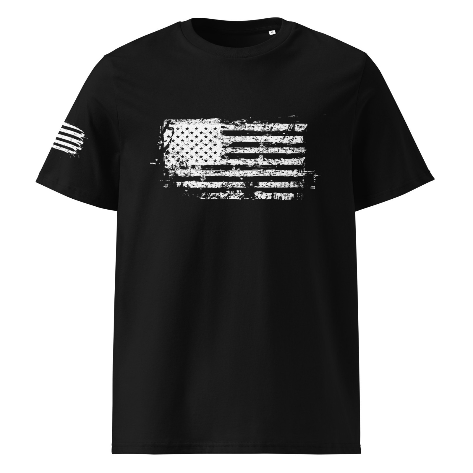USA Distressed Flag T Shirt American Patriotic Tee white flag