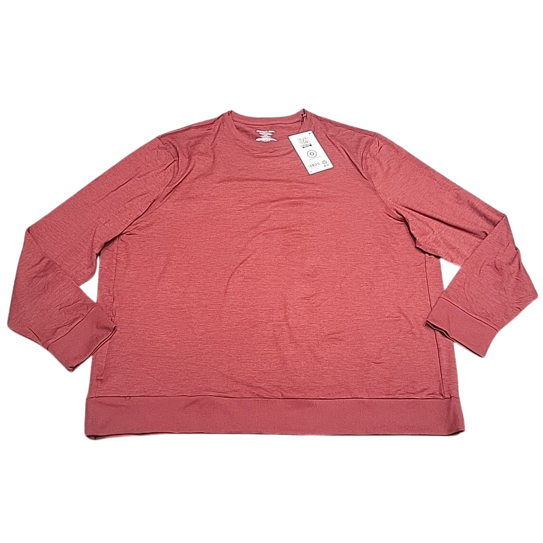 Members Mark Mens Pullover XX-Large Size Burgundy Long Sleeves Top Zip Pocket gallery