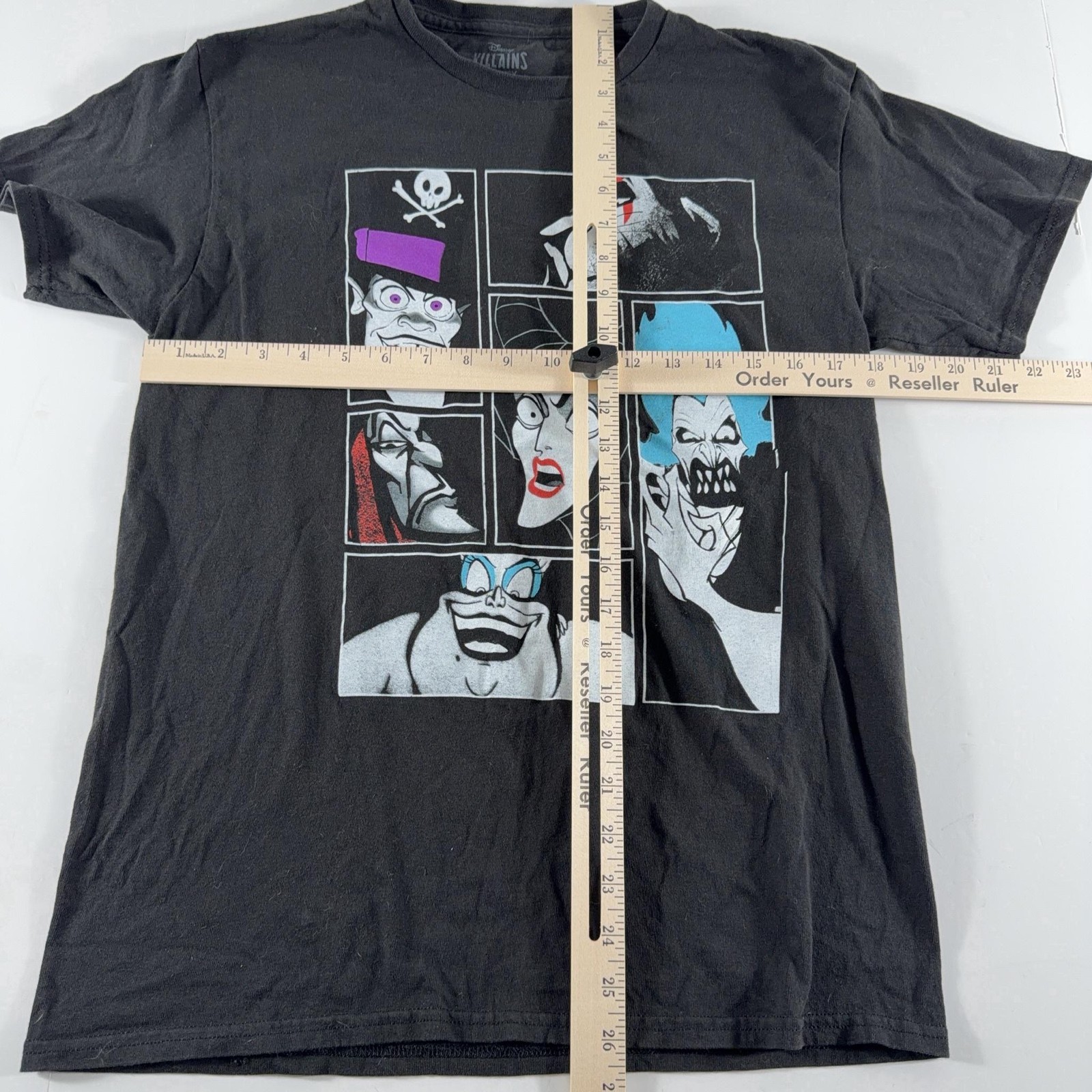 Disney Villains Shirt Mens M Black Collage Graphic Tee Cartoon Hades Ursula gallery