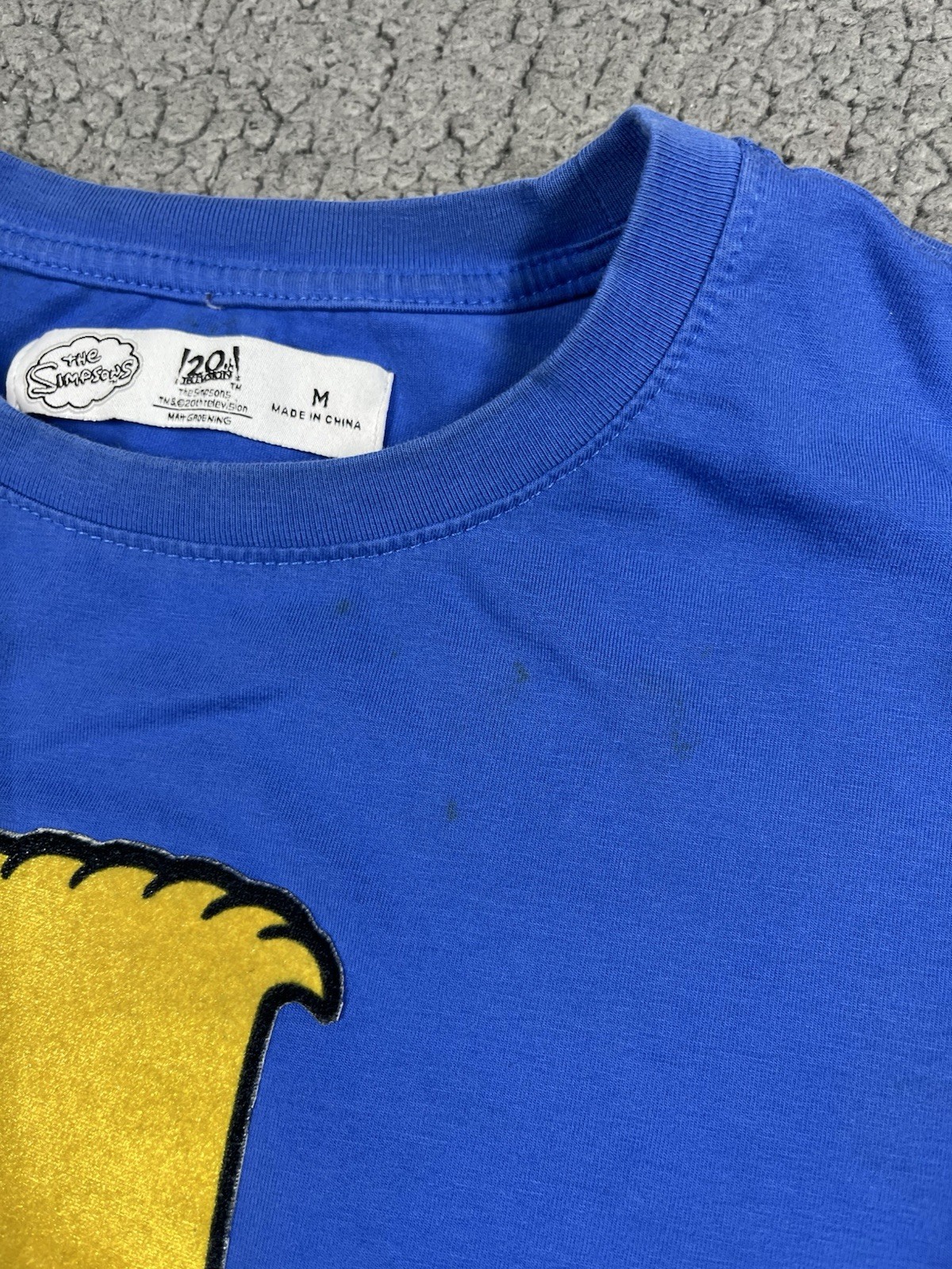 The Simpsons Bart Simpson Tattoo Graphic T-Shirt Blue Mens Sz M 20th Century Fox gallery
