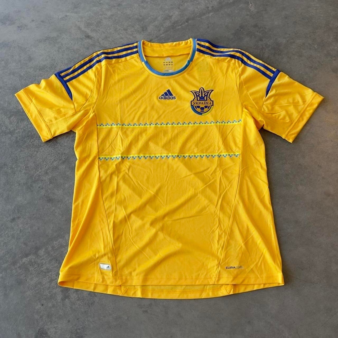 UKRAINE 2012 2013 HOME FOOTBALL SHIRT SOCCER JERSEY ADIDAS X11627 SIZE XL