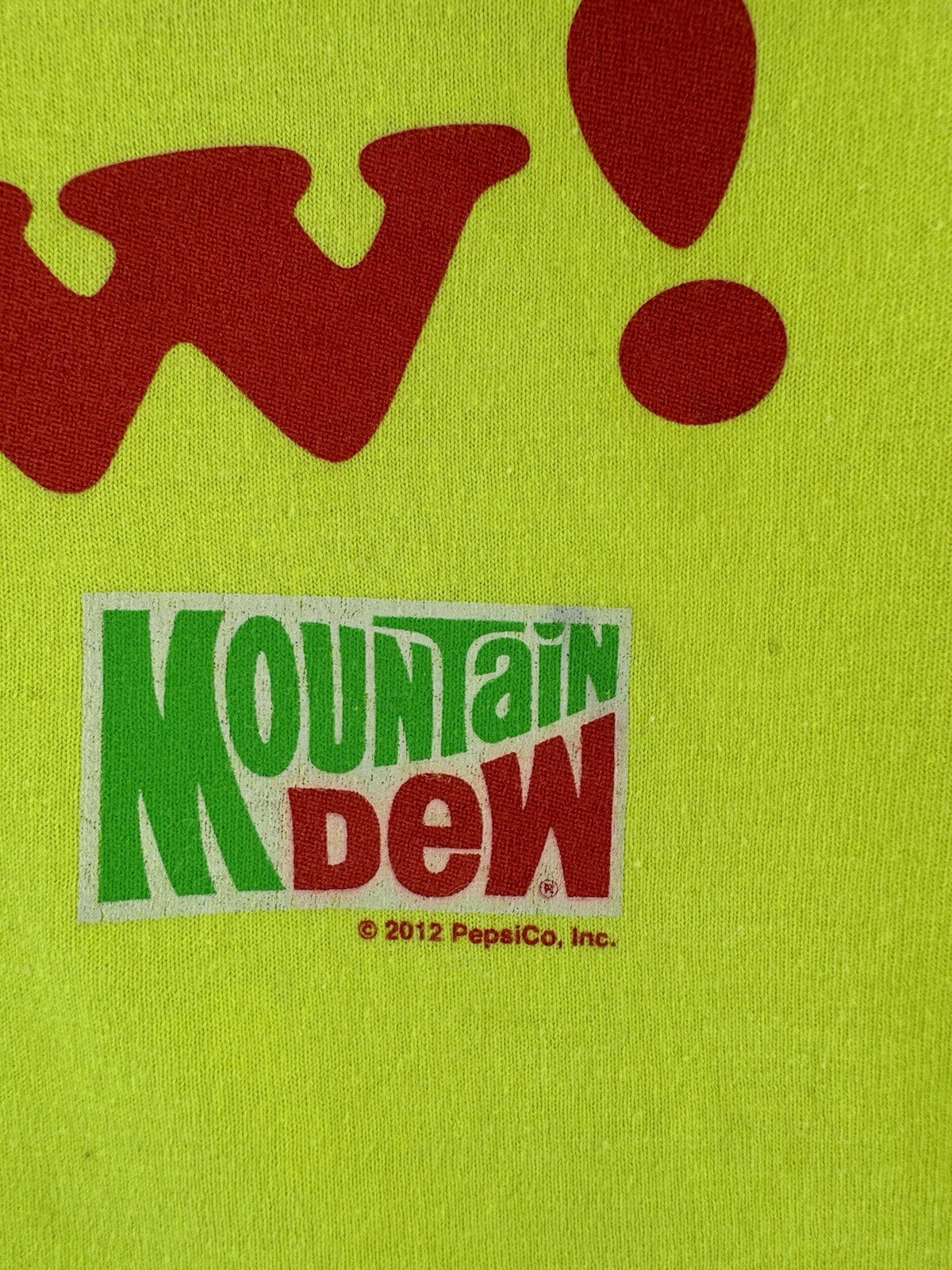 Vintage 80s 90s Mens Mountain Dew T Shirt 50/50 Yellow Neon Sz M gallery
