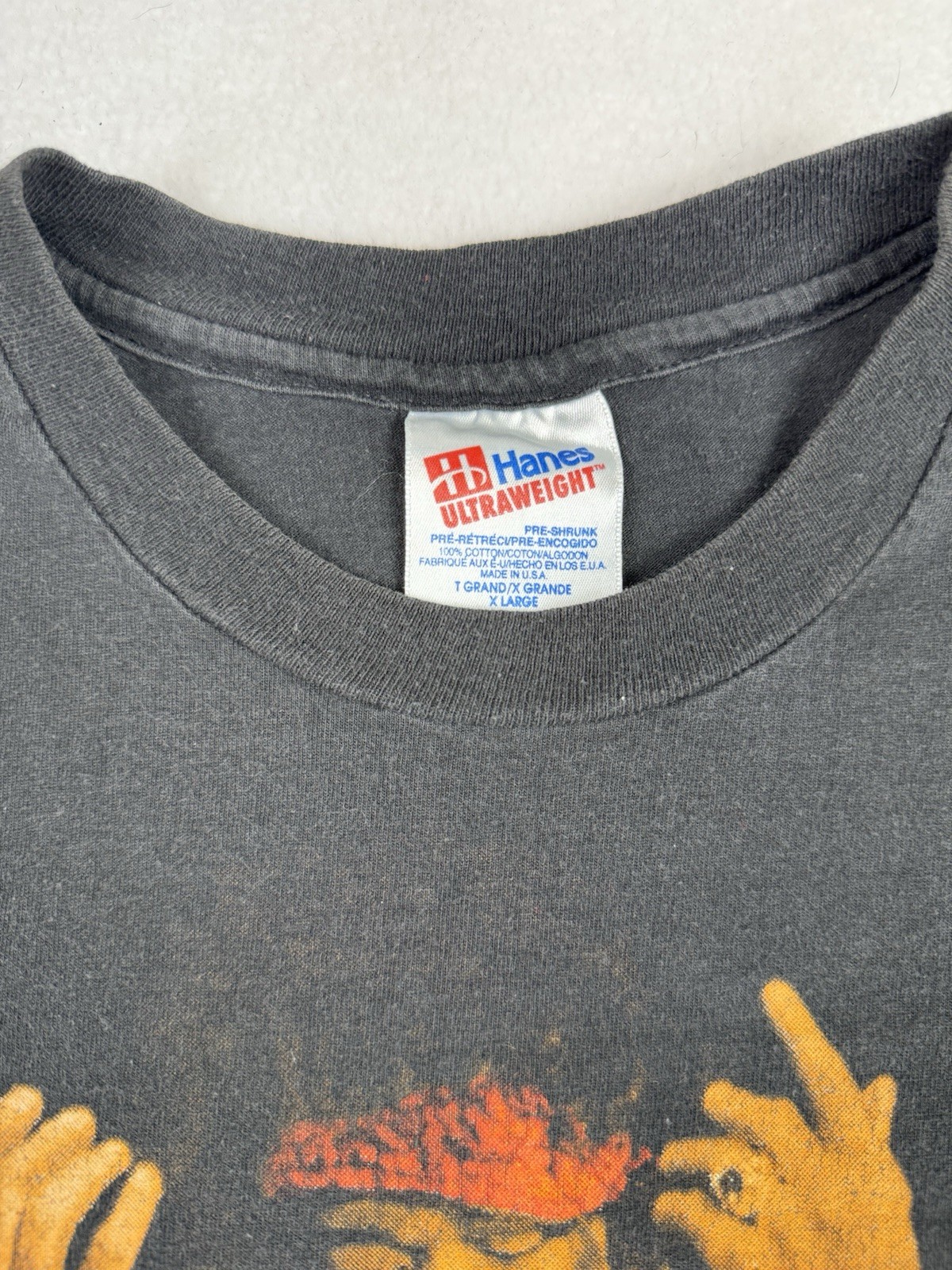 Vintage 1991 Jimi Hendrix Burning Guitar T-Shirt - Fits Medium (Labelled XL) gallery