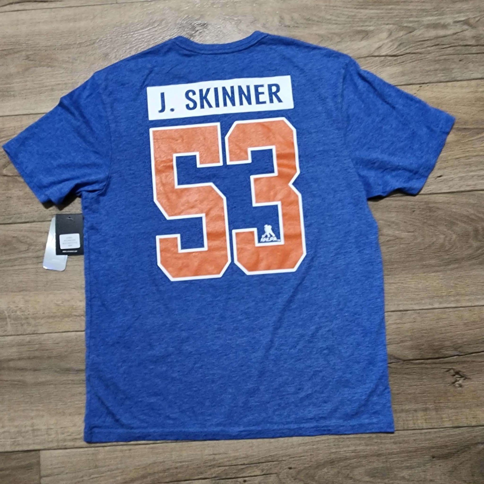 New Levelwear NHL Edmonton Oilers Skinner 53 Shirt Mens M Heather Royal Blue NWT gallery